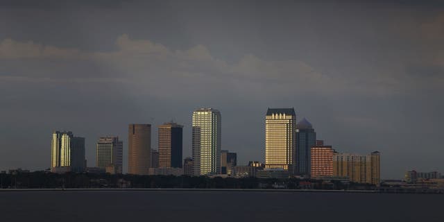 The city of Tampa's downtown skyline.