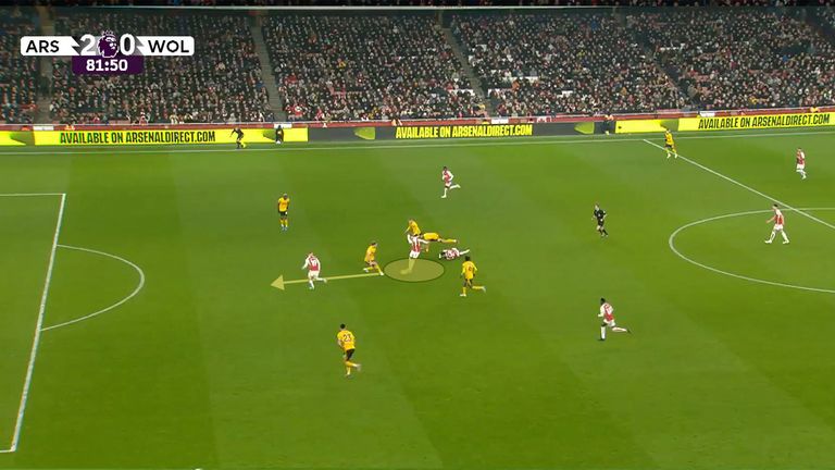 Against Wolves in December, Odegaard played Trossard through but his one-on-one was saved