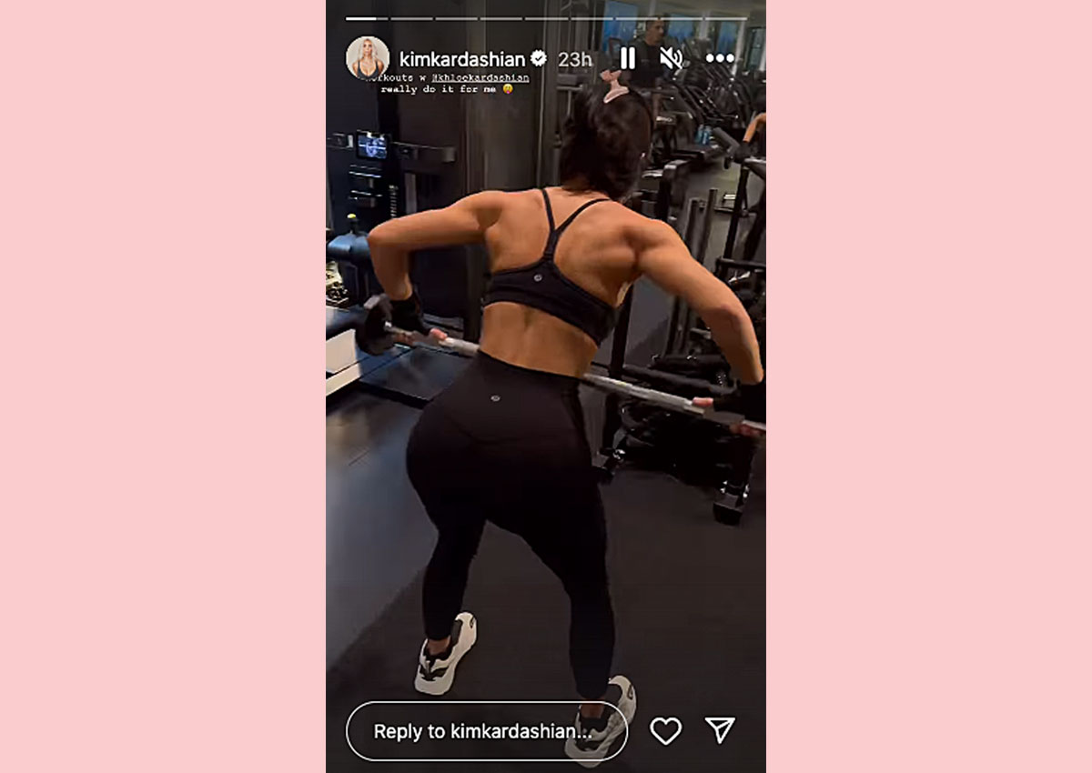 kim kardashian intense workout