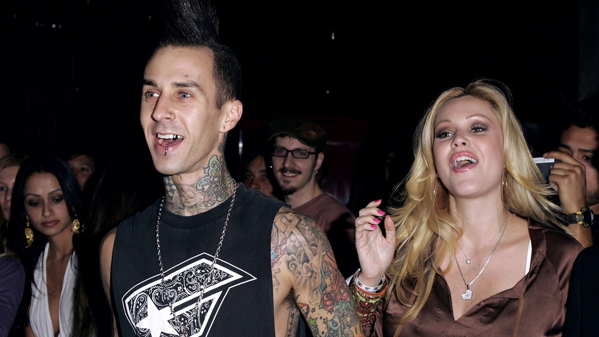 A young Travis Barker with Shanna Moakler