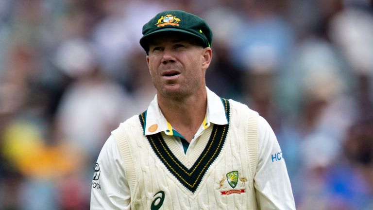 MELBOURNE, AUSTRALIA - DECEMBER 28: David Warner of Australiaduring Day 3 of the Boxing Day Test - Day 3 match between Australia and Pakistan at the Melbourne Cricket Ground on December 28, 2023 in Melbourne, Australia. (Photo by Dave Hewison/Speed Media/Icon Sportswire) (Icon Sportswire via AP Images)