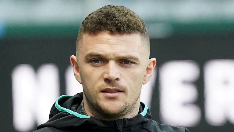 Newcastle United's Kieran Trippier arrives ahead of the Premier League match at St. James' Park, Newcastle upon Tyne. Picture date: Saturday January 13, 2024.