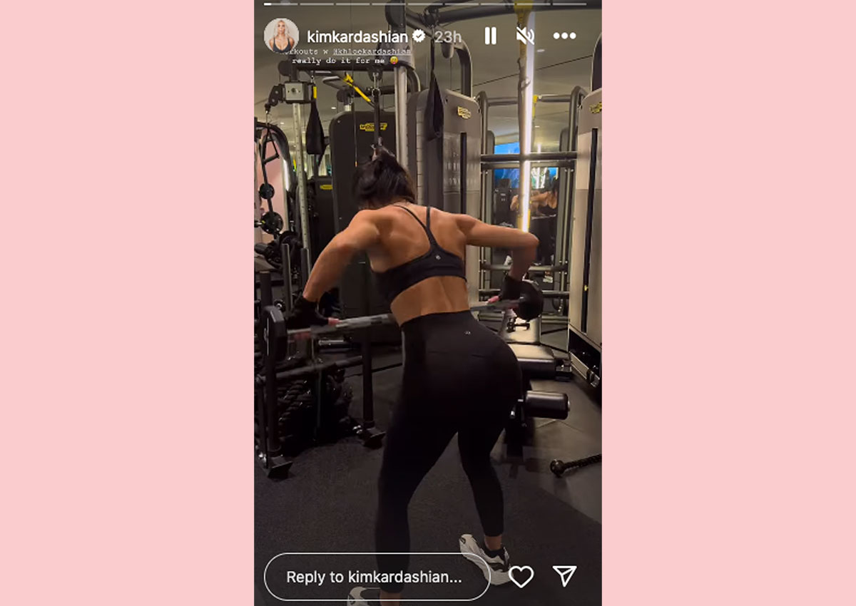 kim kardashian intense workout