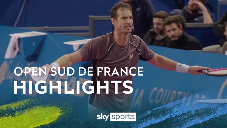 The best of the action from Andy Murray's match against home hope Benoît Paire in the last 32 at the Open Sud de France.