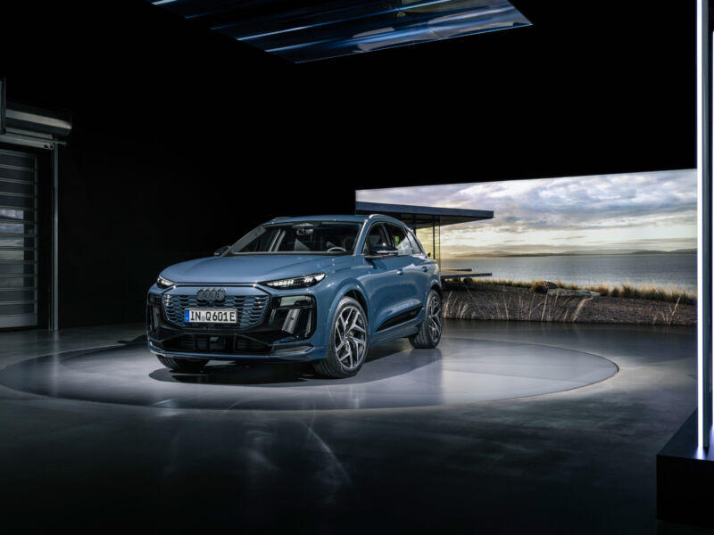 An Audi A6 seen in a studio