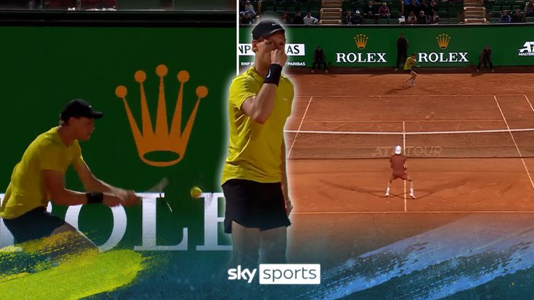 We take a look at the current Miami Open champions&#39; shot against Holger Rune in the Monte Carlo semi-final in 2023. 