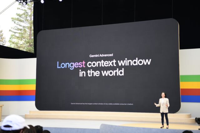 During the Google I/O 2024 keynote, Google said Gemini Advanced has the 