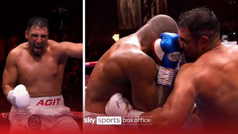 Agit Kabayel comes to life in round seven with an ooze of explosion to stop Cuba's undefeated Frank Sanchez. 