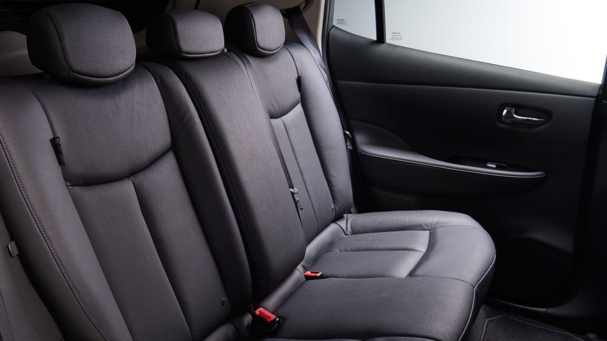 Close-up of leather car seats
