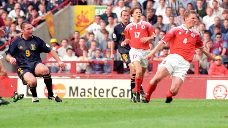 Ally McCoist scored as Scotland beat Switzerland at Euro 96