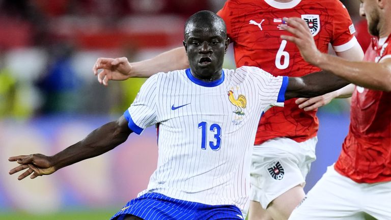 N'Golo Kante was man of the match as France beat Austria