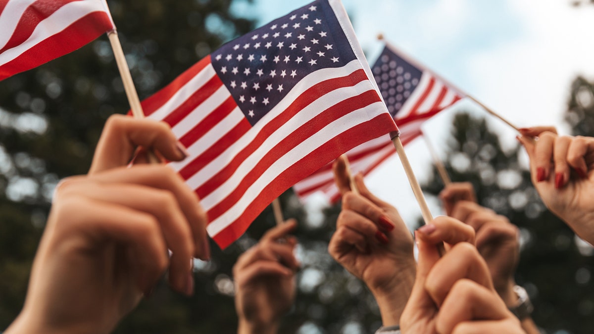 American flags