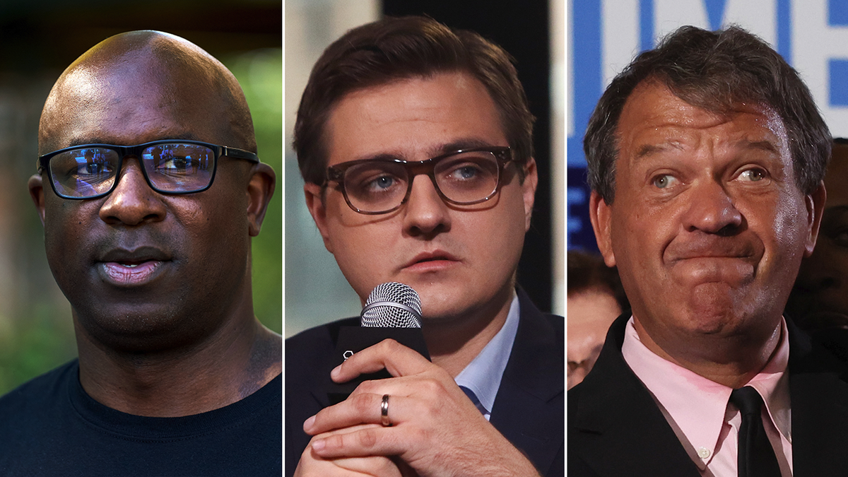 Jamaal Bowman, Chris Hayes and George Latimer split image