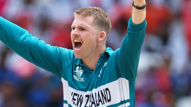 New Zealand fast bowler Lockie Ferguson took incredible figures of three for zero runs in his four maiden overs against Papua New Guinea