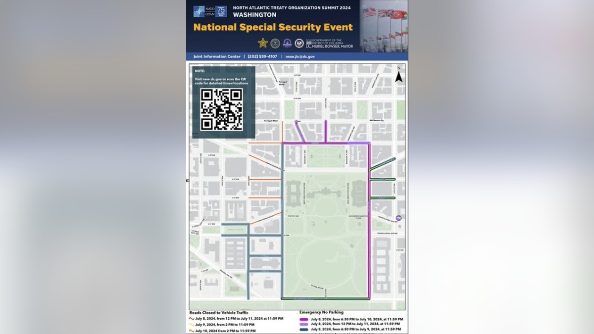 D.C.'s road closures during the 2024 NATO Summit.