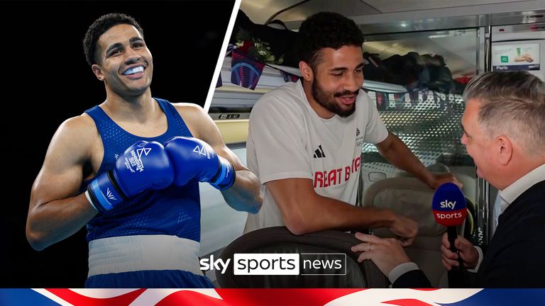 Geraint Hughes speaks to Team GB boxer Delicious Orie about his Olympic gold medal aspirations aboard the Eurostar heading to Paris.