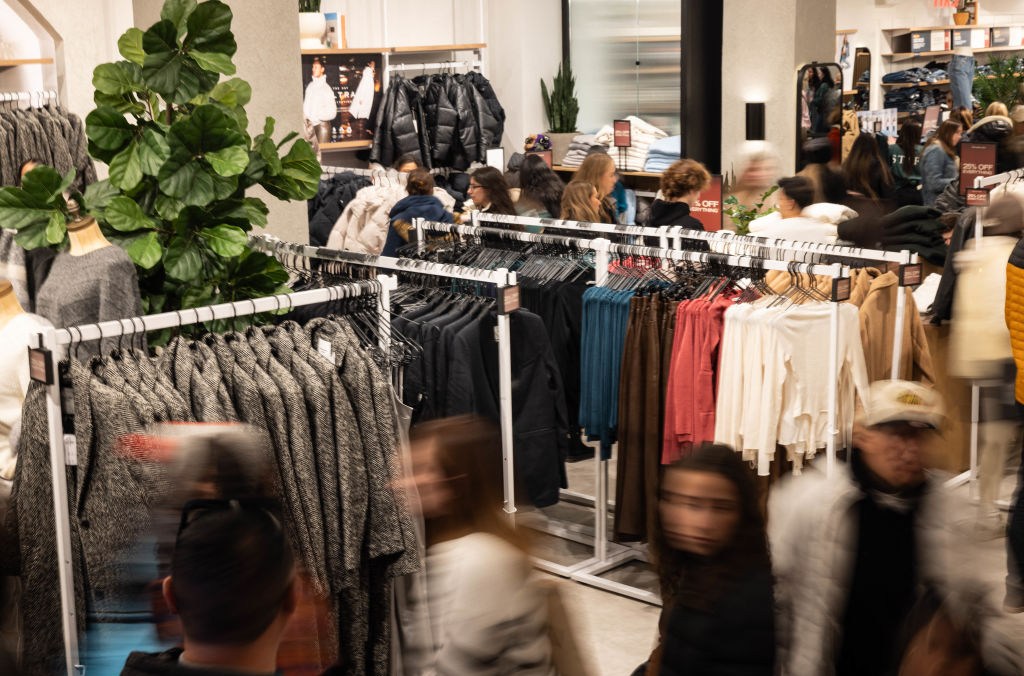 An Abercrombie & Fitch store today: muted colors, lots of light, absolutely no underdressed young men. And no obnoxious scent.