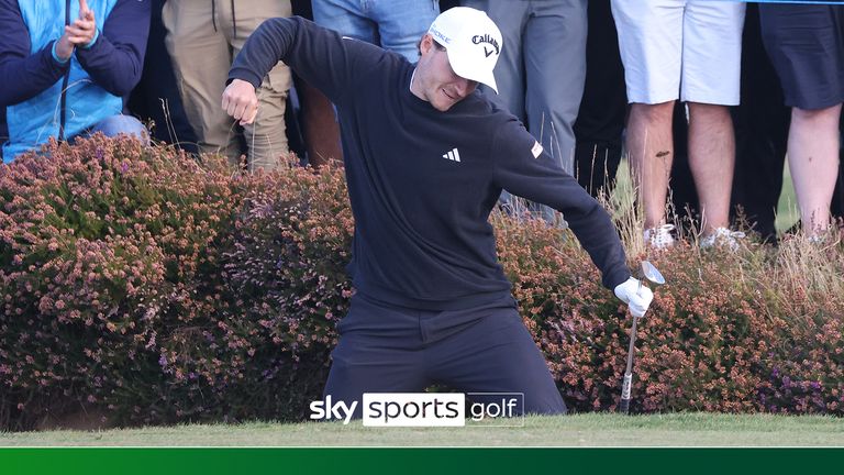 Denmark's Rasmus Hojgaard celebrates a birdie on the 17th hole during day four of the Amgen Irish Open 2024 at Royal County Down in Newcastle, County Down. Picture date: Sunday September 15, 2024.