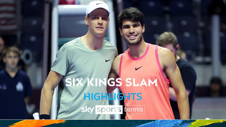 Highlights of the Six King Slam final between Janik Sinner and Carlos Alcaraz