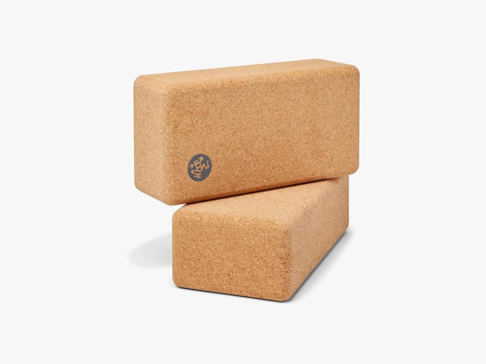 2 Manduka Lean Cork Yoga Blocks stacked