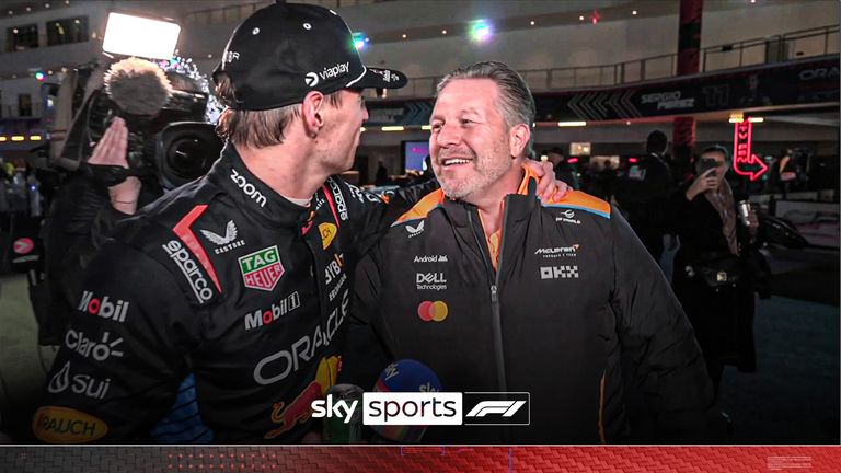 Watch the hilarious moment Max Verstappen calls out McLaren team principle Zak Brown after ‘fastest car’ remark.