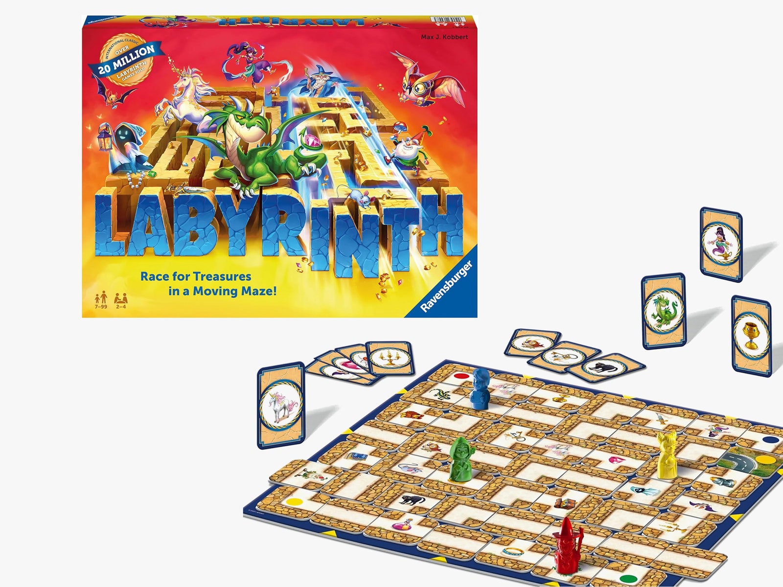 Labyrinth board game and pieces