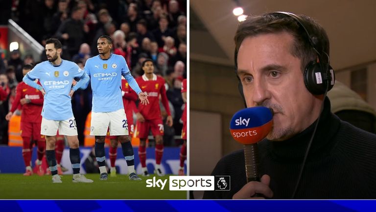 Gary Neville gave his thoughts on Manchester City's decline after they lost a fourth Premier League game in a row.