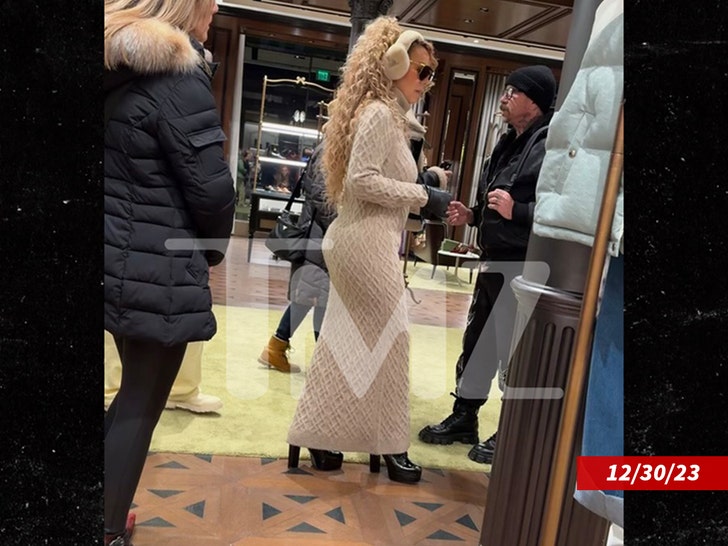 Mariah Carey Gets Swarmed By Fans at Gucci Store in Aspen