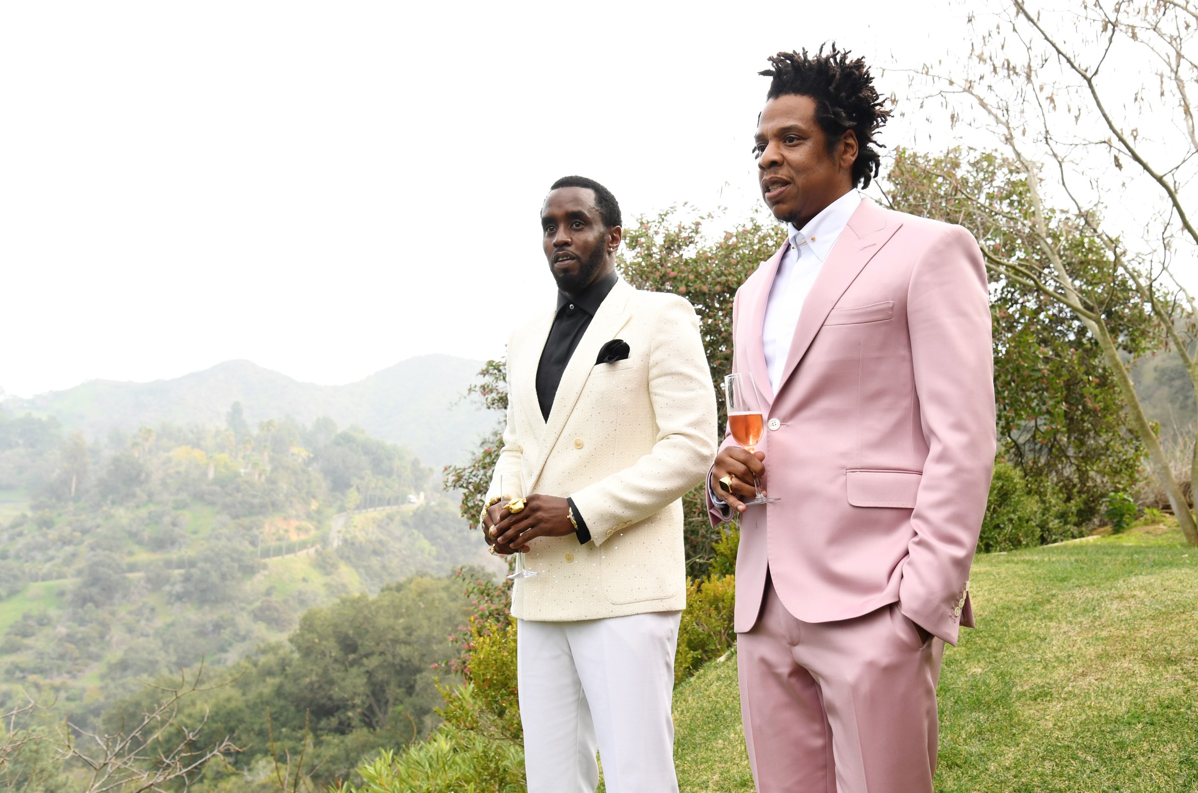 Jay-Z and Diddy attend 2020 Roc Nation THE BRUNCH on January 25, 2020 in Los Angeles, California