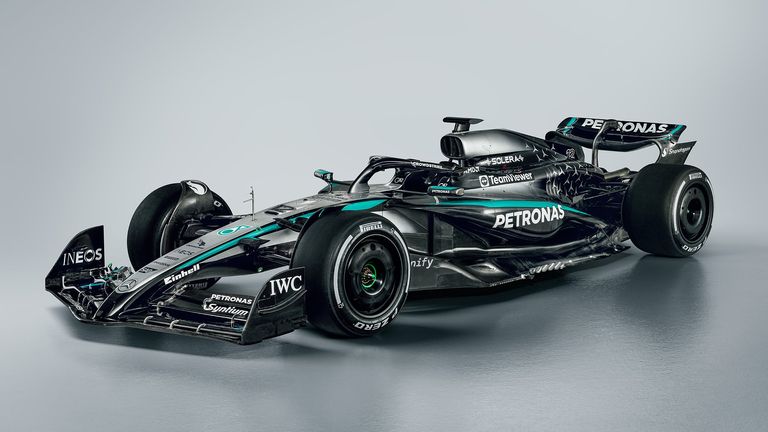 Mercedes revealed images of the W16 on Monday