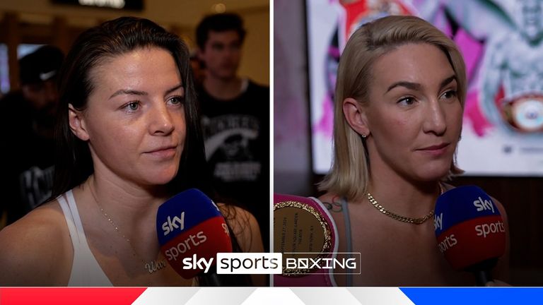 Sandy Ryan and Mikaela Mayer exchanged insults following a face-off ahead of their rematch in Las Vegas this weekend.