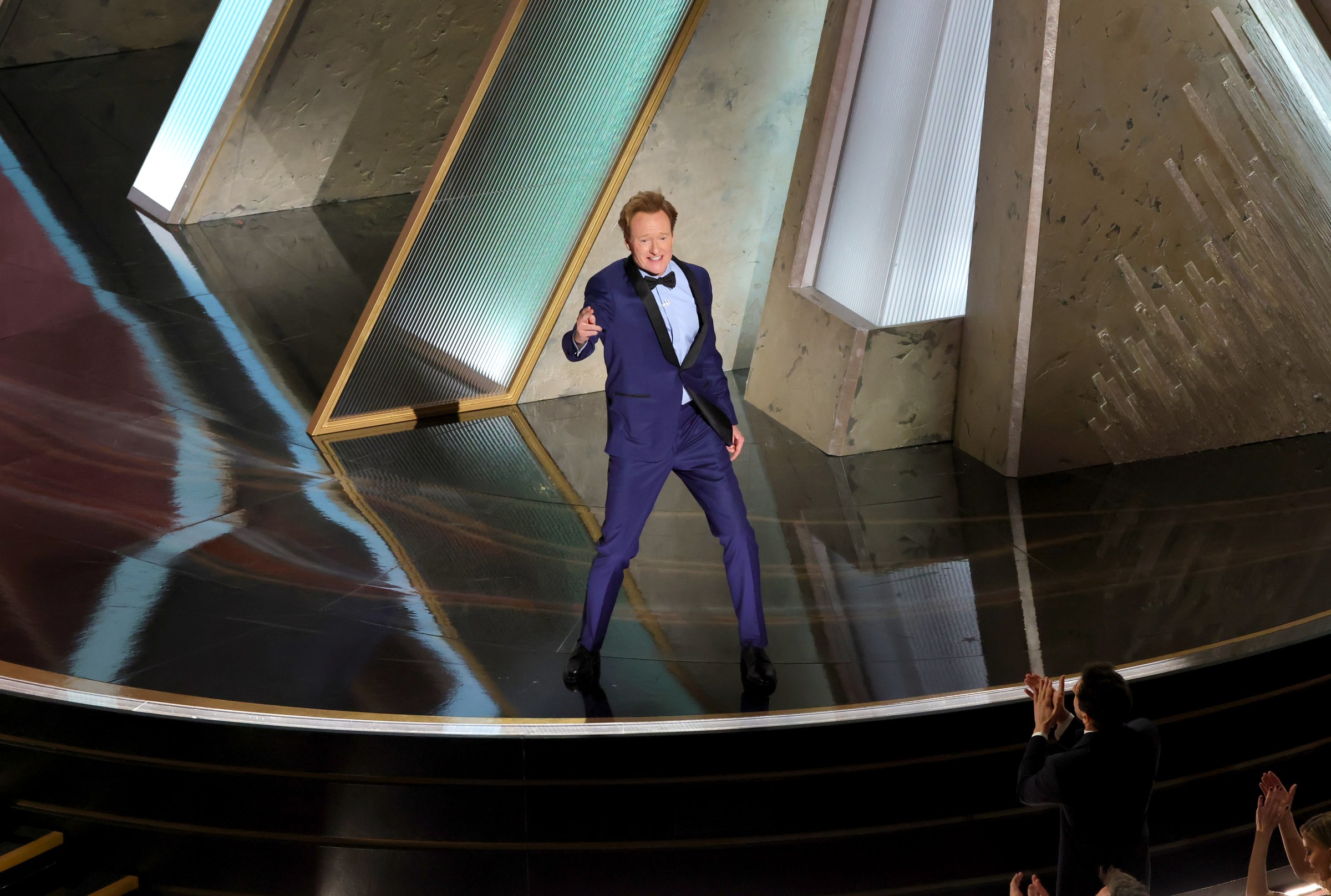 Conan O’Brien presenting at the Oscars.