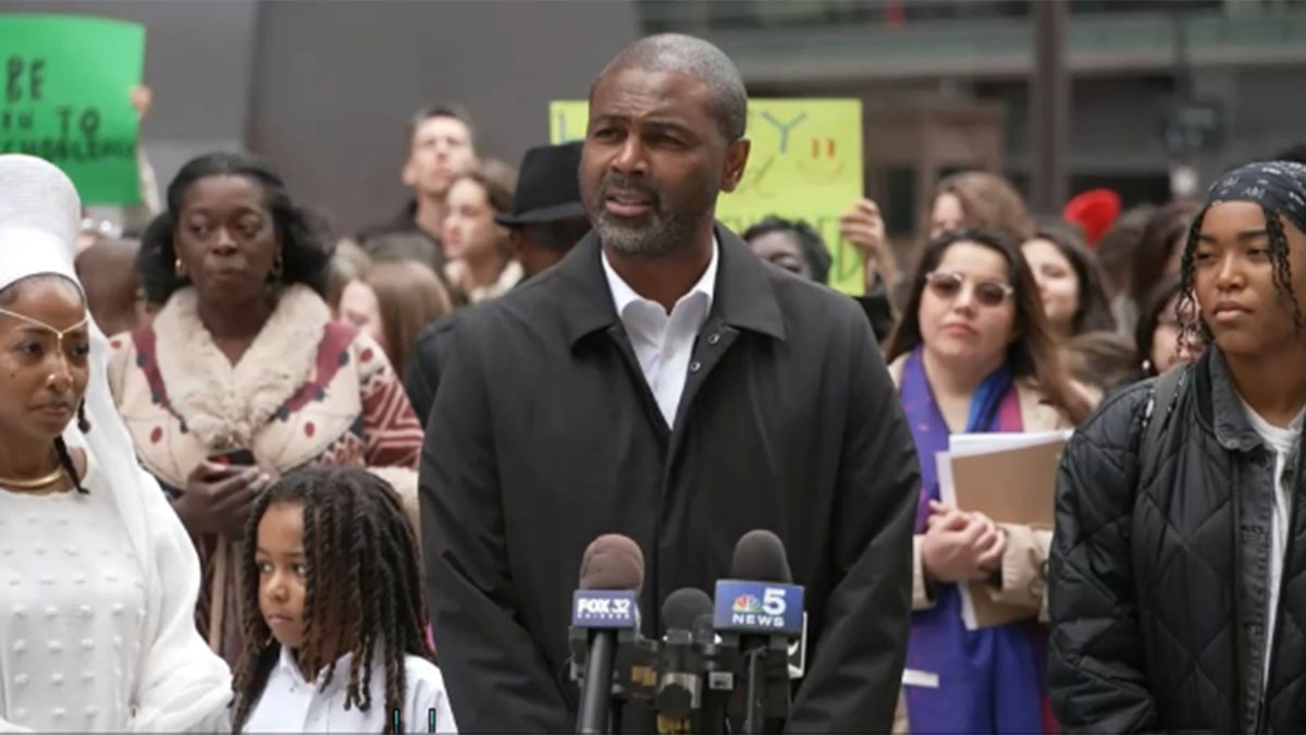 Rep. La Shawn Ford speaks at rally against homeschooling bill