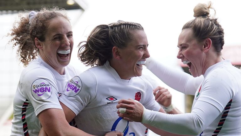 England have won their four Women's Six Nations fixtures so far this championship by an average of 46 points