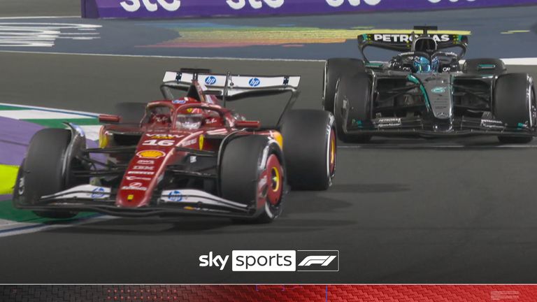 Saudi GP - Leclerc overtakes Norris