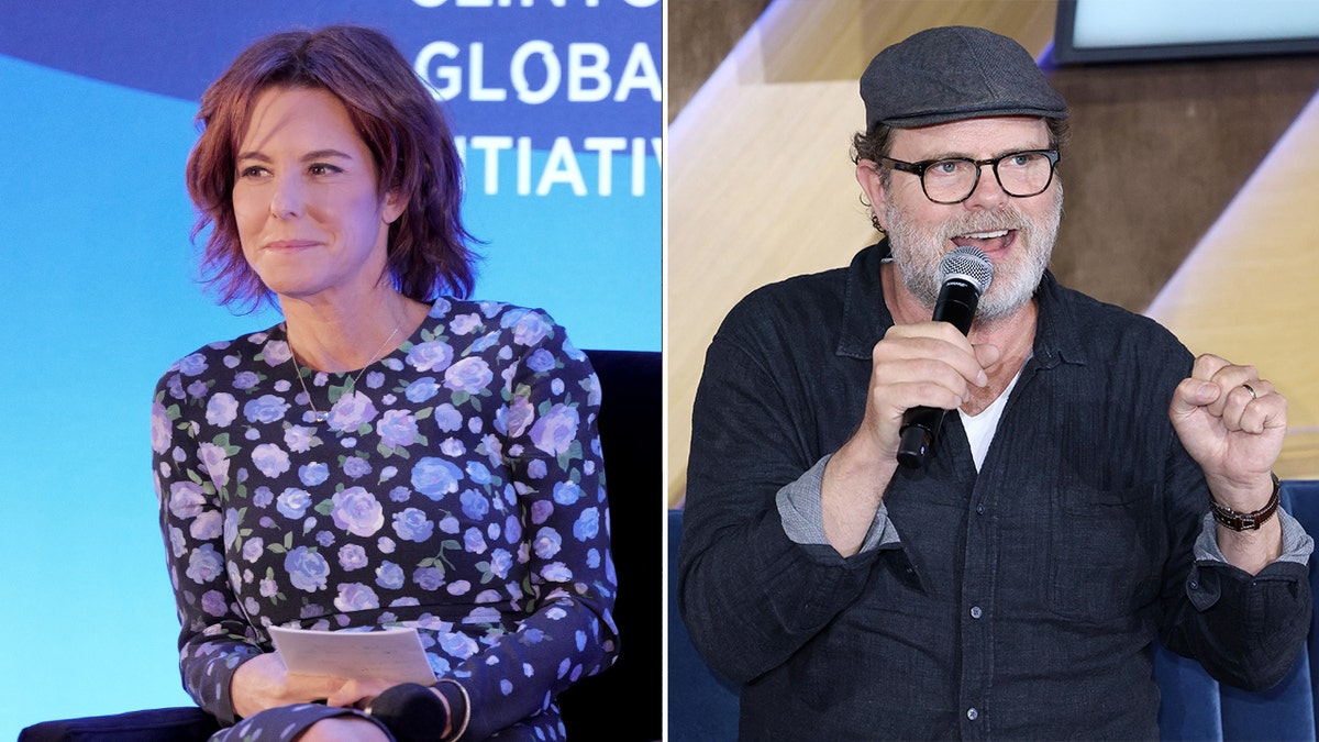 Stephanie Ruhle and Rainn Wilson