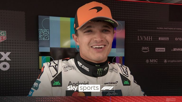 McLaren's Lando Norris was ecstatic after winning around Monaco for the first time in his career.