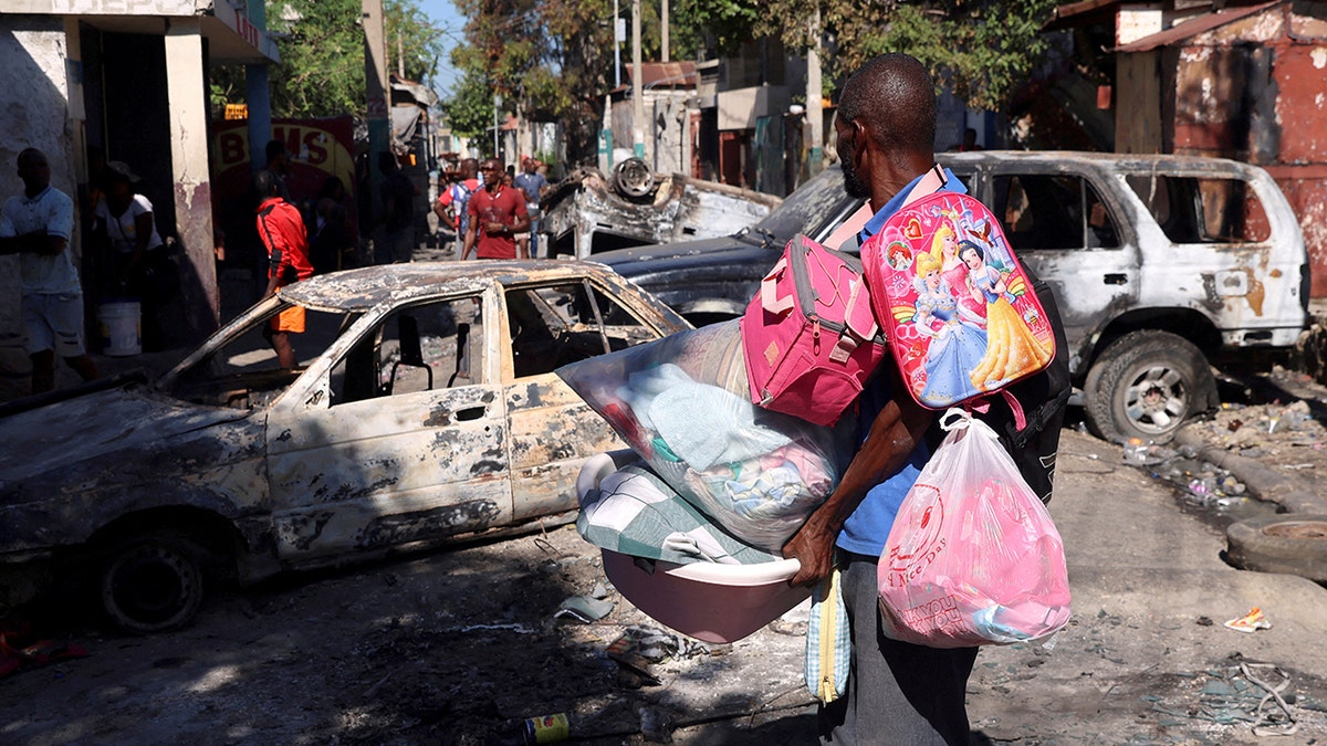 Haitians flee homes due to the gang violence, in Port-au-Prince