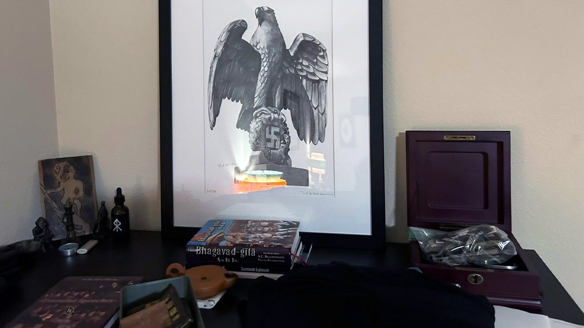 Photo featuring Nazi artwork