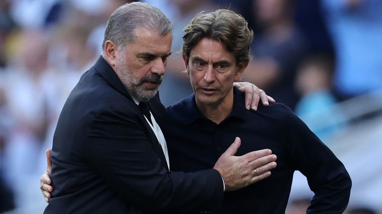 Ange Postecoglou and Thomas Frank