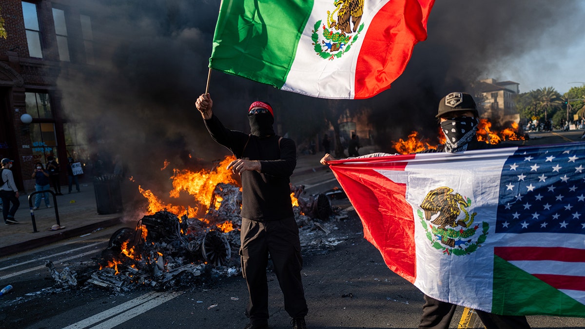 Rioters cause havoc in Los Angeles as they rail against the US Government