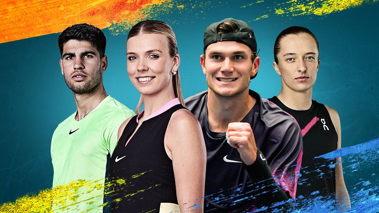 Carlos Alcaraz, Katie Boulter, Jack Draper and Iga Swiatek feature in Indian Wells - live on Sky