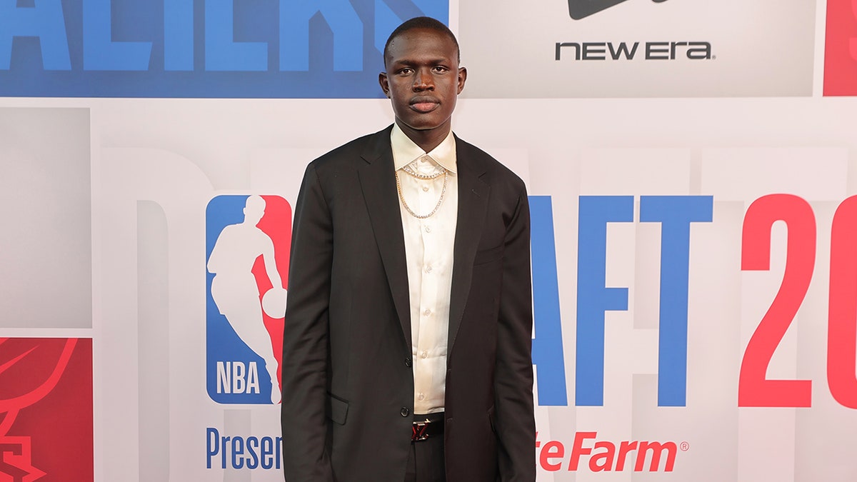 Khaman Maluach arrives at NBA Draft