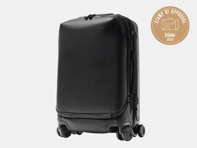black rolling luggage