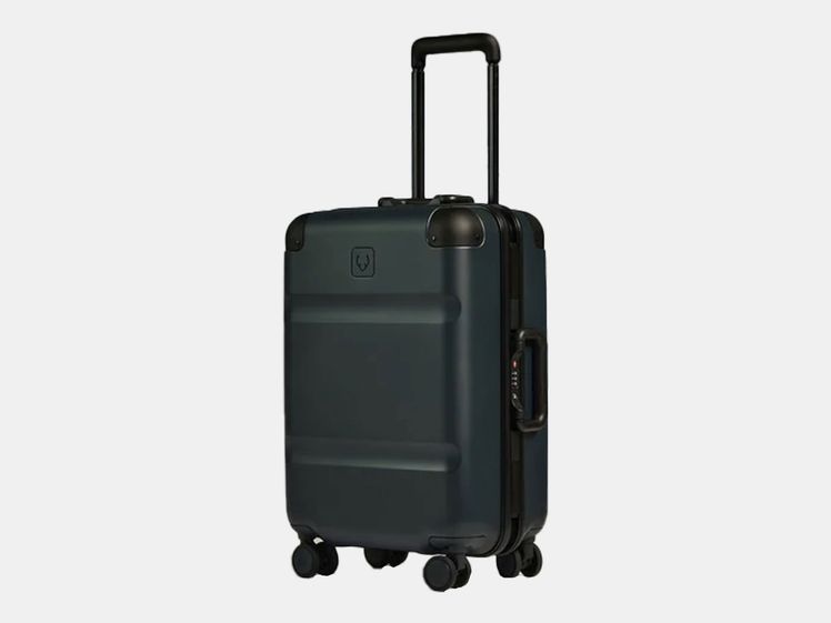 Navy rolling suitcase