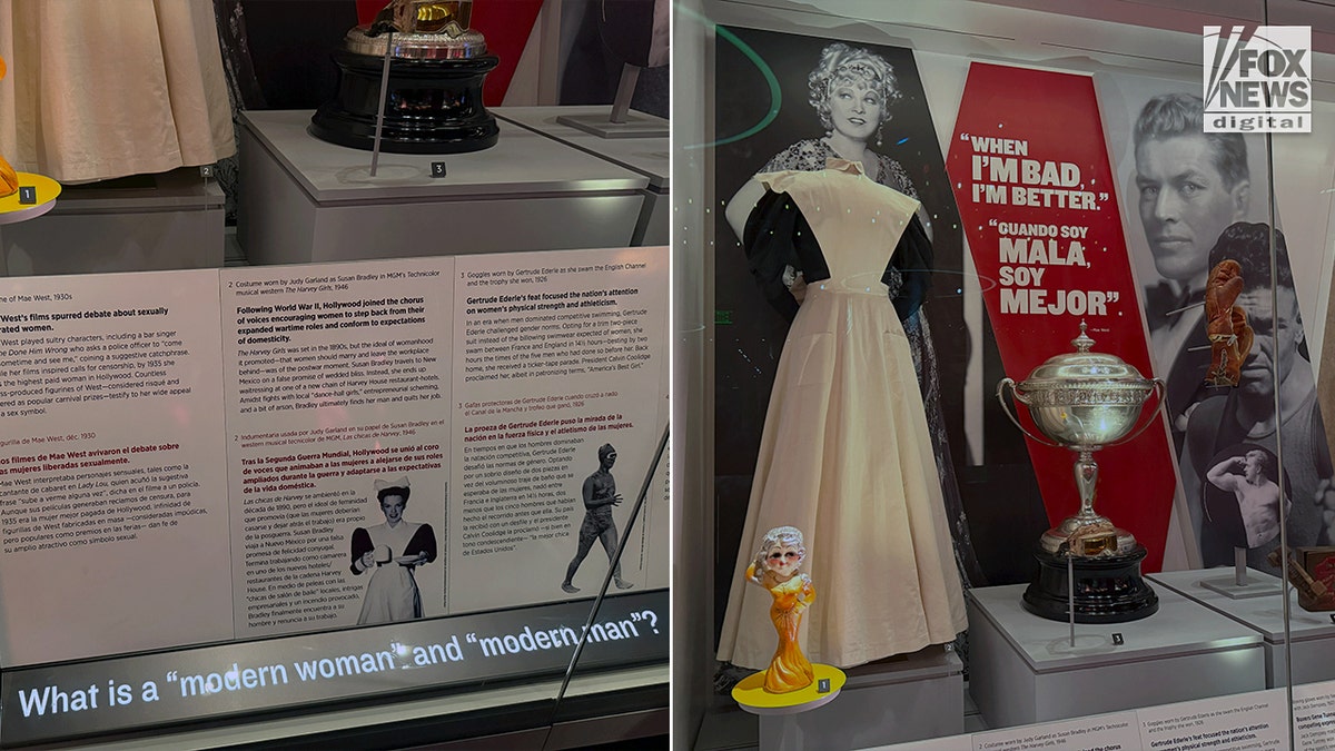 Smithsonian exhibit on modern gender roles with Mae West and Judy Garland