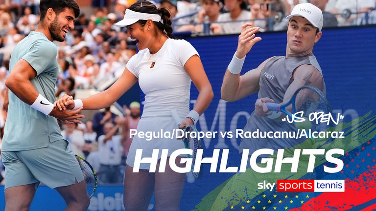Draper/Pergula vs Raducanu/Alcaraz | US Open mixed doubles highlights