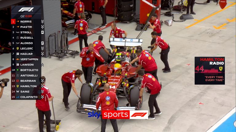 Ferrari's Lewis Hamilton was despondent after failing to make it into Q3 at the Hungarian Grand Prix.