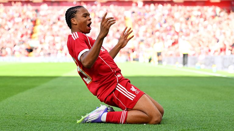 Rio Ngumoha scored a goal and assist during Liverpool's win against Athletic Club