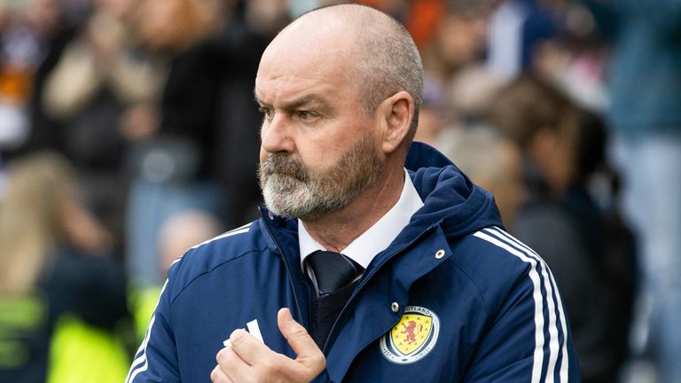 GLASGOW, SCOTLAND - MARCH 23: Scotland Head Coach Steve Clarke during a UEFA Nations League 2024/25 League A/B Play-Off Second Leg match between Scotland and Greece at Hampden Park, on March 23, 2025, in Glasgow, Scotland. (Photo by Alan Harvey / SNS Group)